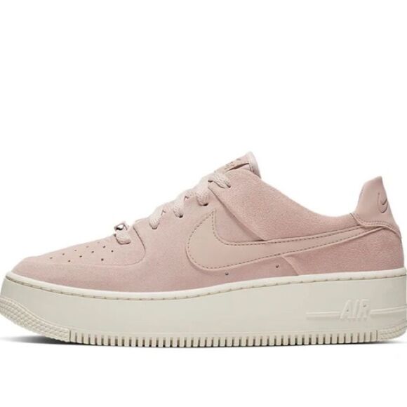 Nike Pink Suede Sneakers Sz 8 - Picture 1 of 8